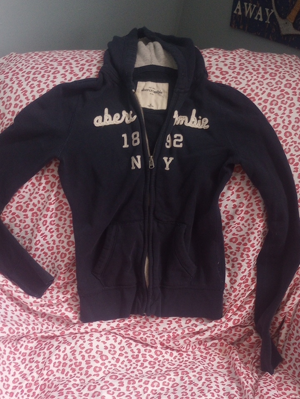 Abercrombie Navy Zip-Up Hoodie Jacket